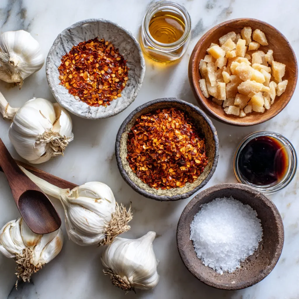 netherflame sauce ingredients on kitchen surface