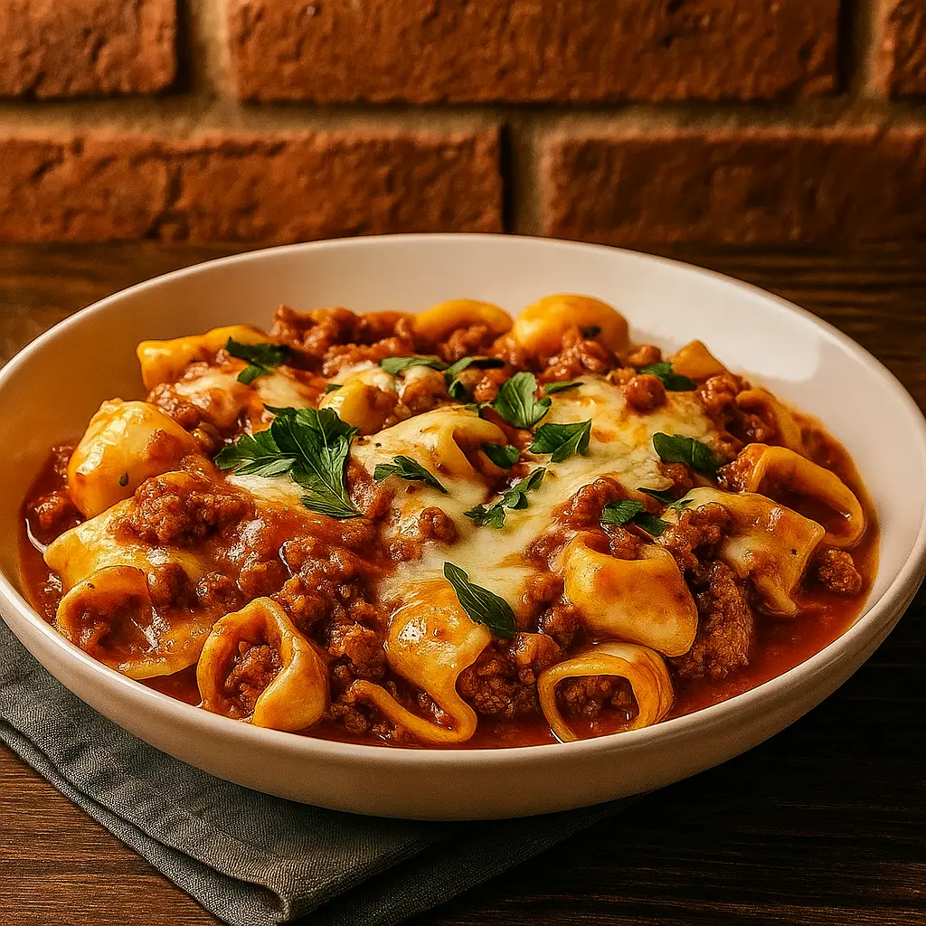 Beefy Tortellini Bake – The Best Cheesy Pasta Casserole Ever