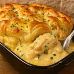 Chicken Crescent Bake ingredients flat lay