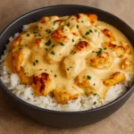 creamy smothered chicken and rice skillet dinner