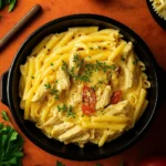 Crock Pot Creamy Cajun Chicken Pasta in slow cooker