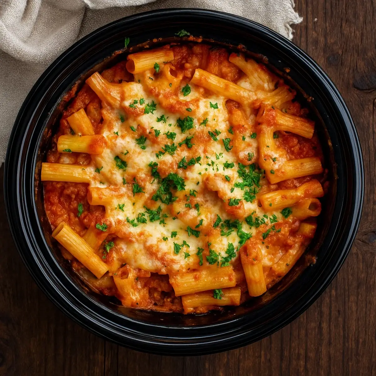Crockpot Baked Ziti: Simple, Cheesy, Crowd-Pleasing Slow Cooker Magic