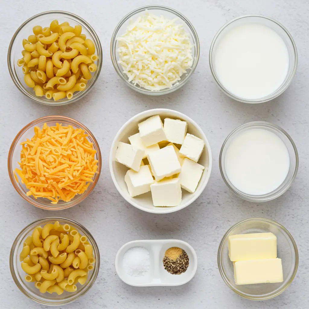 Crockpot Mac and Cheese Recipe ingredients