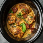 Crockpot Marry Me Chicken in creamy garlic Parmesan sauce
