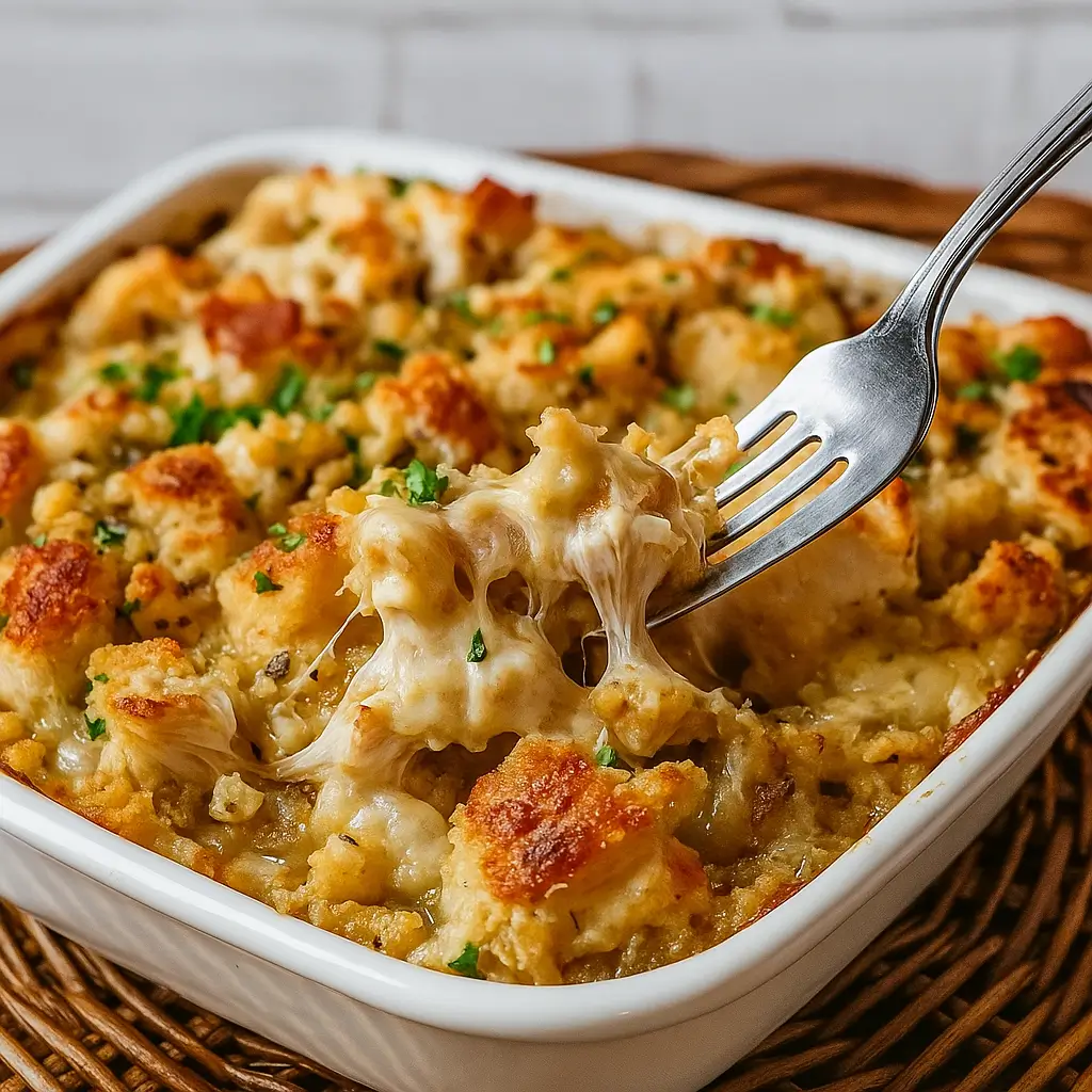 Ingredients for Dolly’s Chicken and Stuffing Casserole
