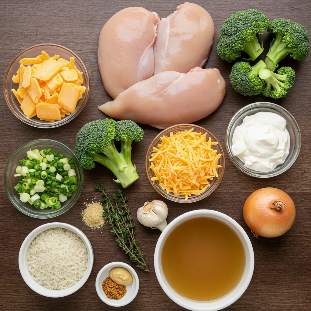 Easy Crockpot Chicken Rice served in a bowl