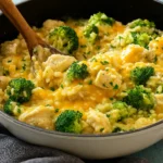 Easy Crockpot Chicken Rice ingredients flat lay