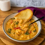 Marry Me Chicken Soup Recipe creamy Tuscan style with pasta and bread