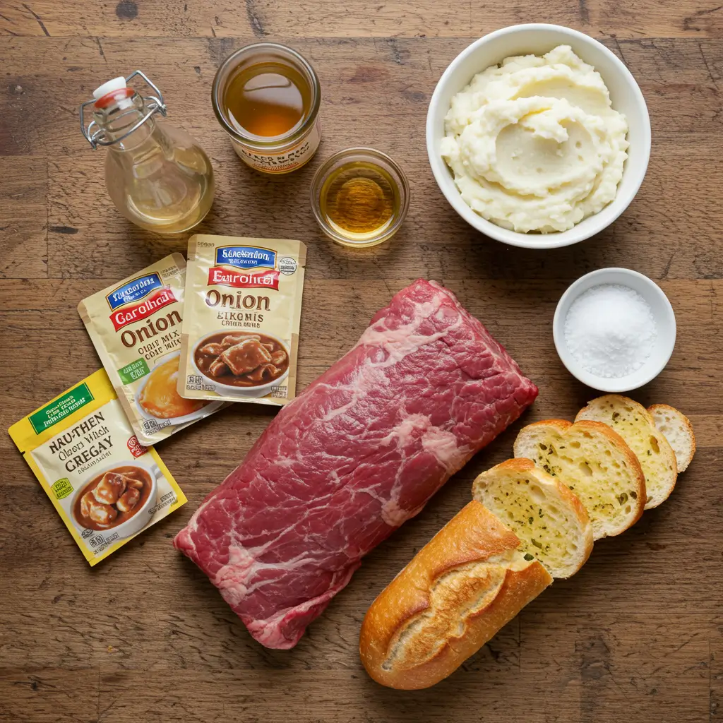 Ingredients for Slow Cooker Beef Manhattan