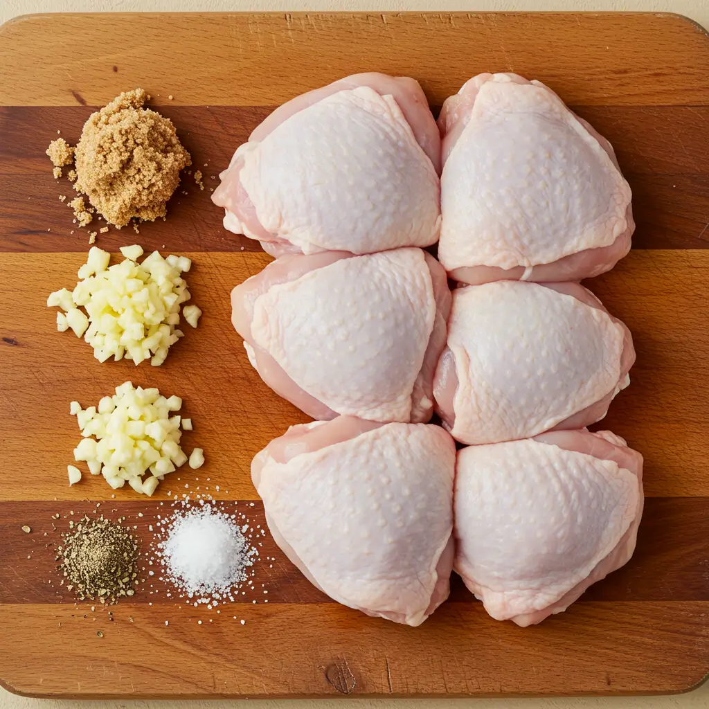 Slow Cooker Brown Sugar Garlic Chicken ingredients