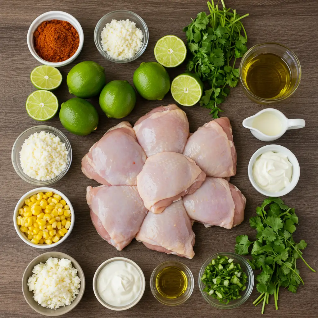 Ingredients for Street Corn Chicken Rice Bowl recipe
