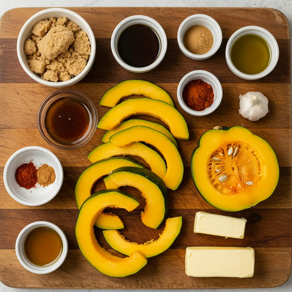 Ingredients for Air Fryer Acorn Squash recipe