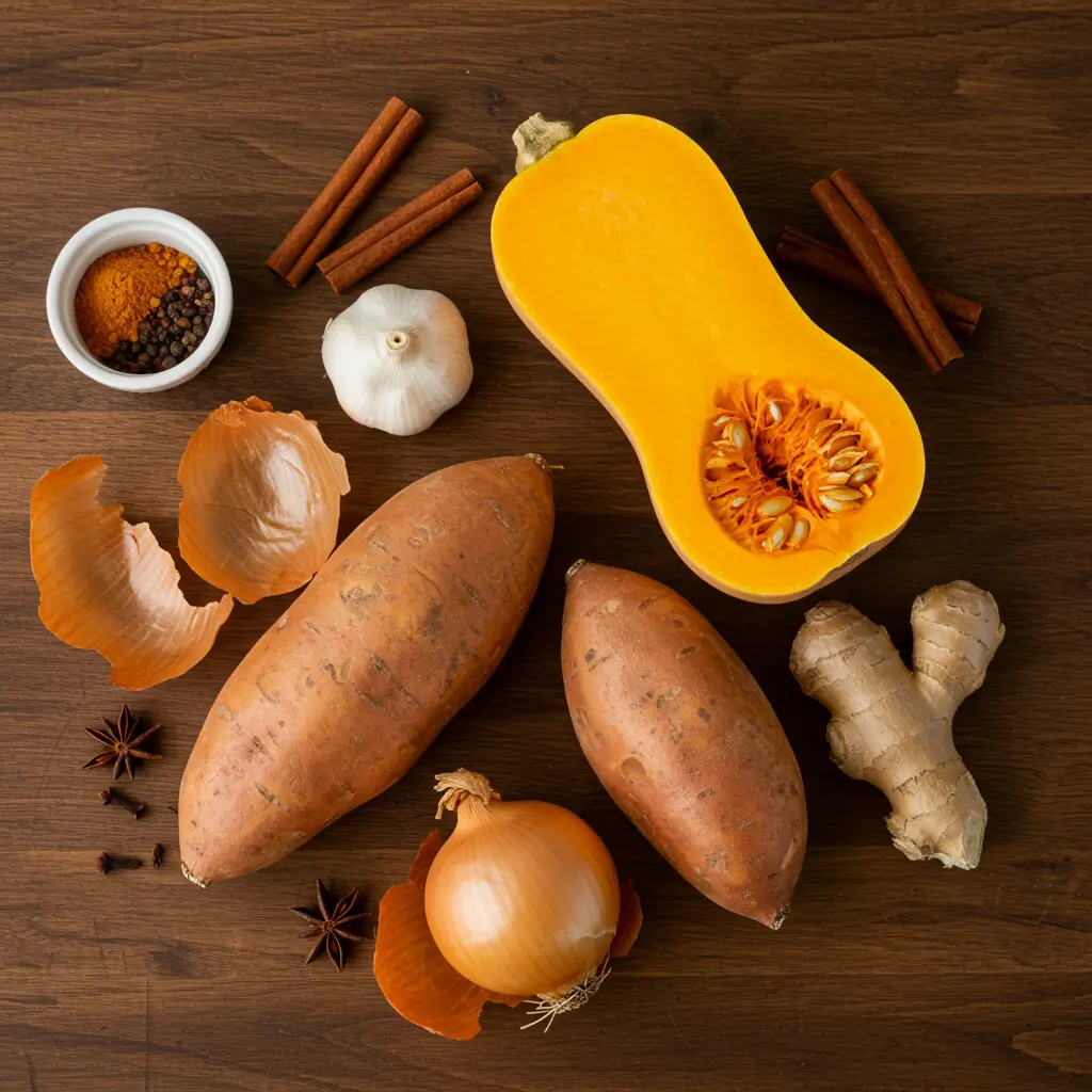 Best Butternut Squash and Sweet Potato Soup ingredients
