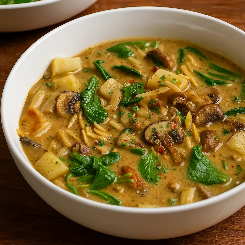 Creamy Mushroom Spinach Soup That’ll Warm You Right to Your Toes