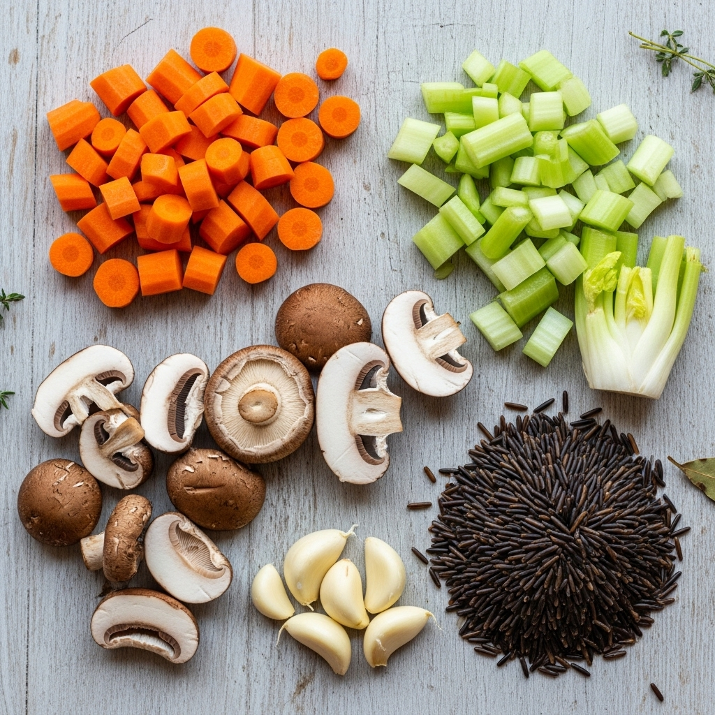 Everything you need to make Creamy Mushroom & Wild Rice Soup