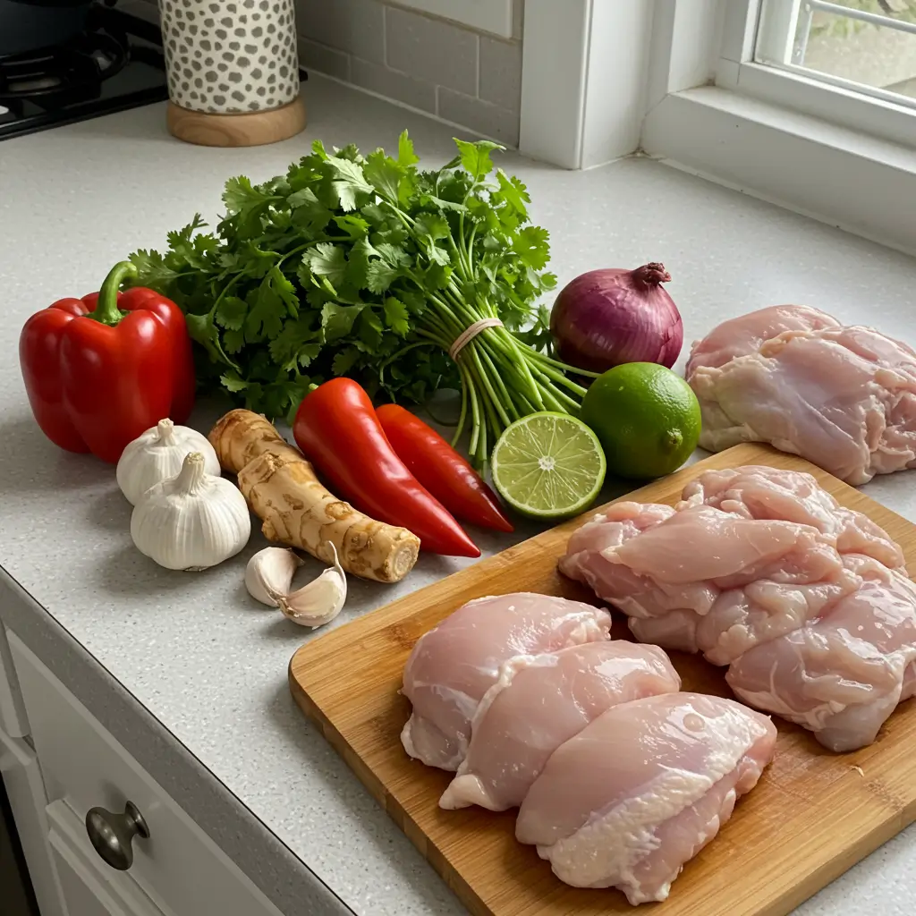 Ingredients for Easy Thai Chicken Soup