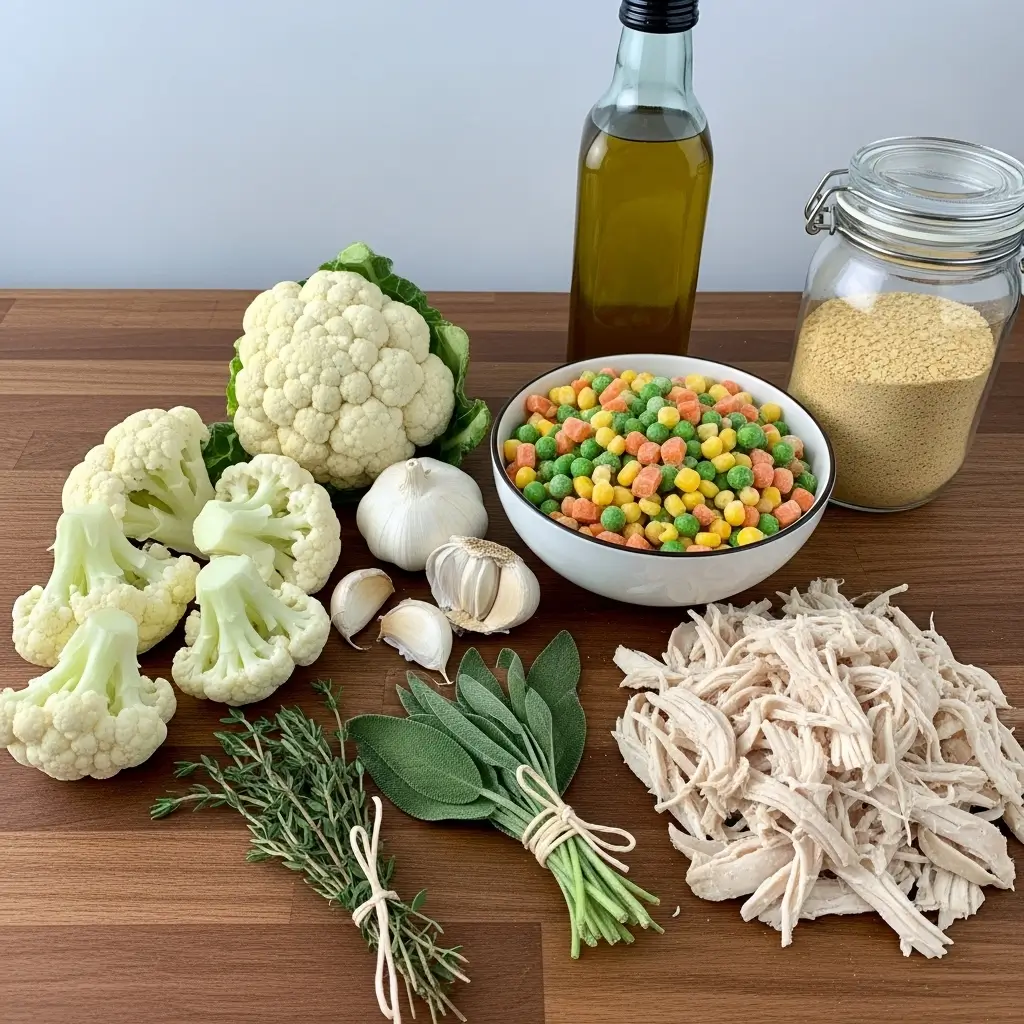 Ingredients for Healthy Chicken Pot Pie Soup Recipe
