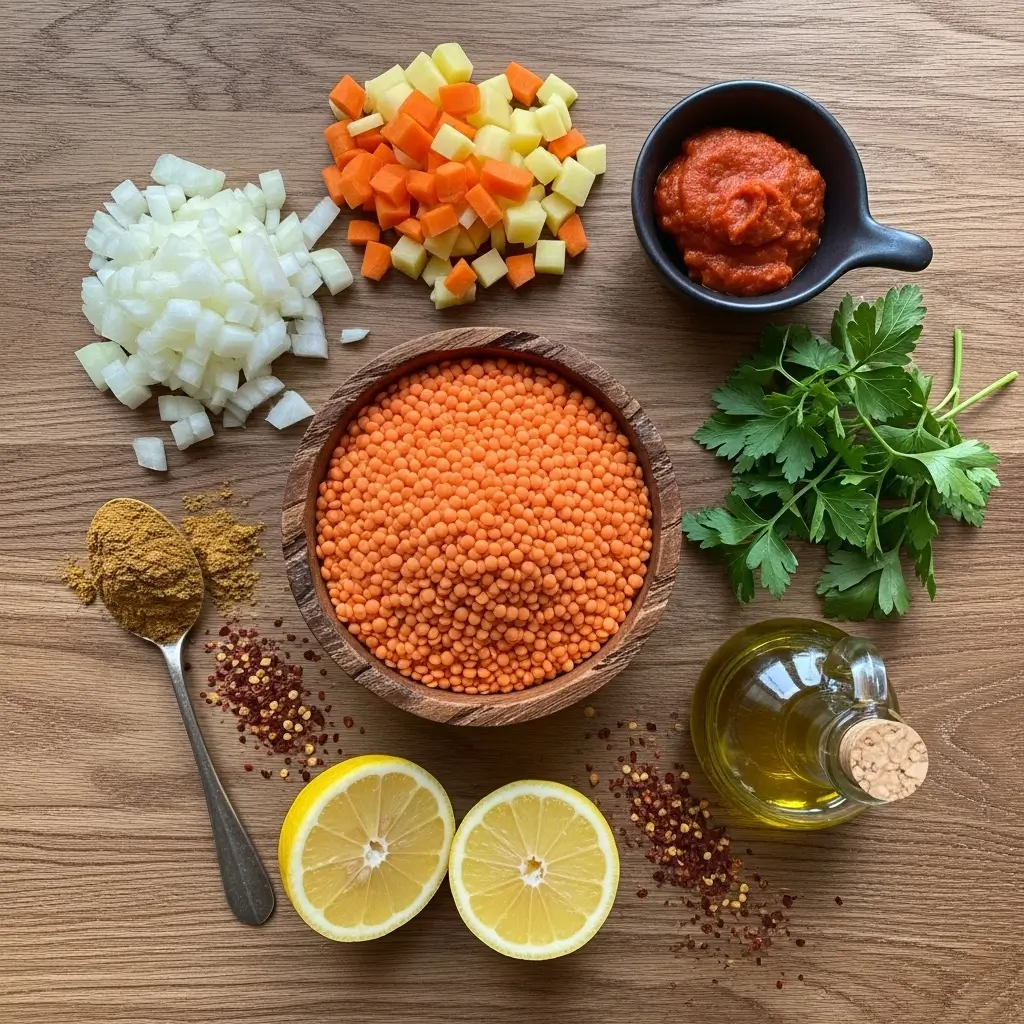 ingredients-for-turkish-lentil-soup