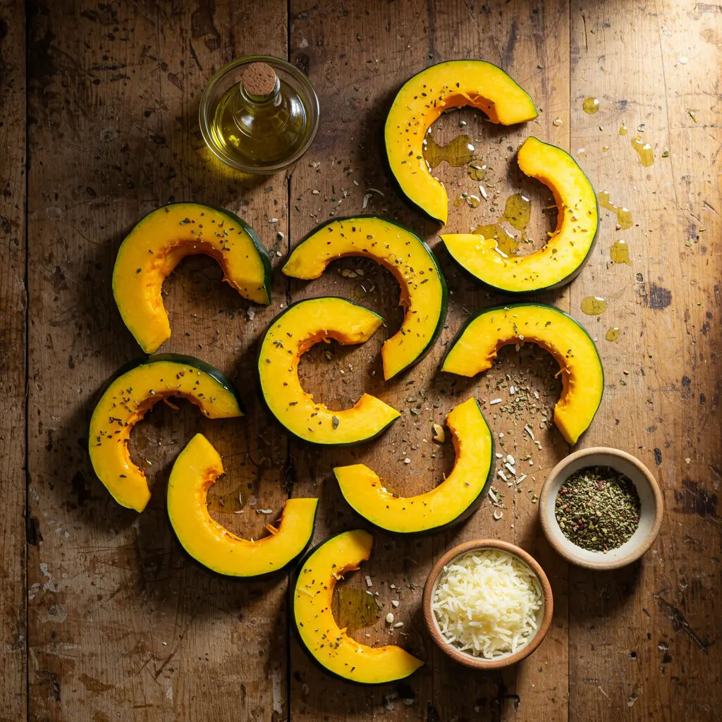 Ingredients for Parmesan Herb Roasted Acorn Squash