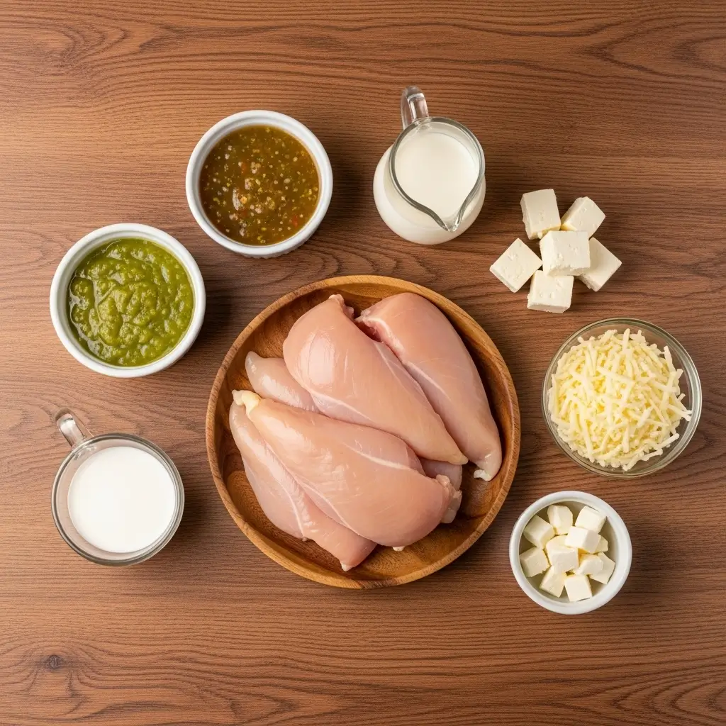 Ingredients for Slow Cooker Green Enchiladas Chicken Soup